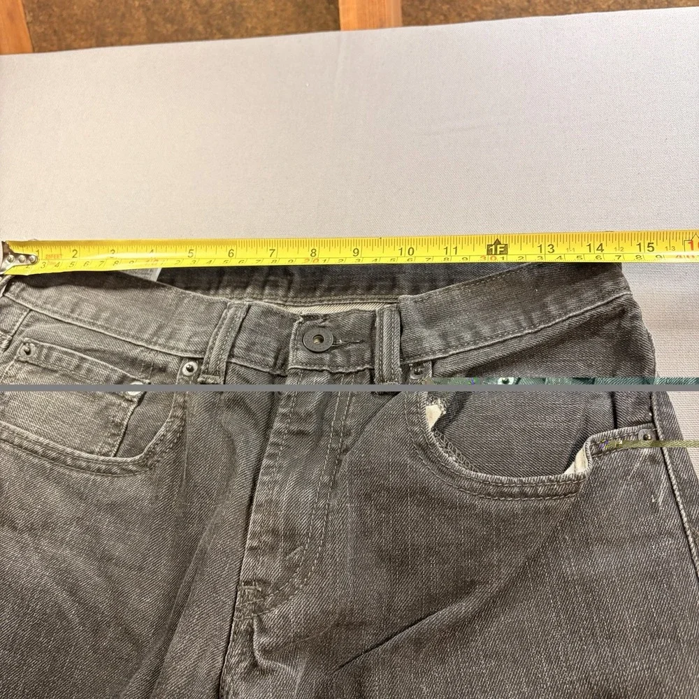 Levis 513 Slim Straight Jeans Mens 31x29 Gray Mid Rise Denim
